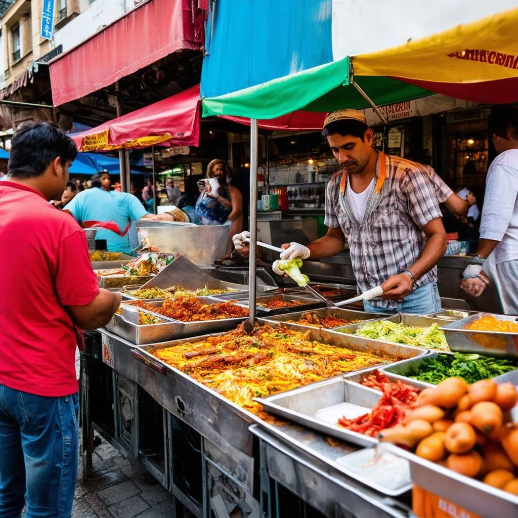 Vibrant Mexican Street Food