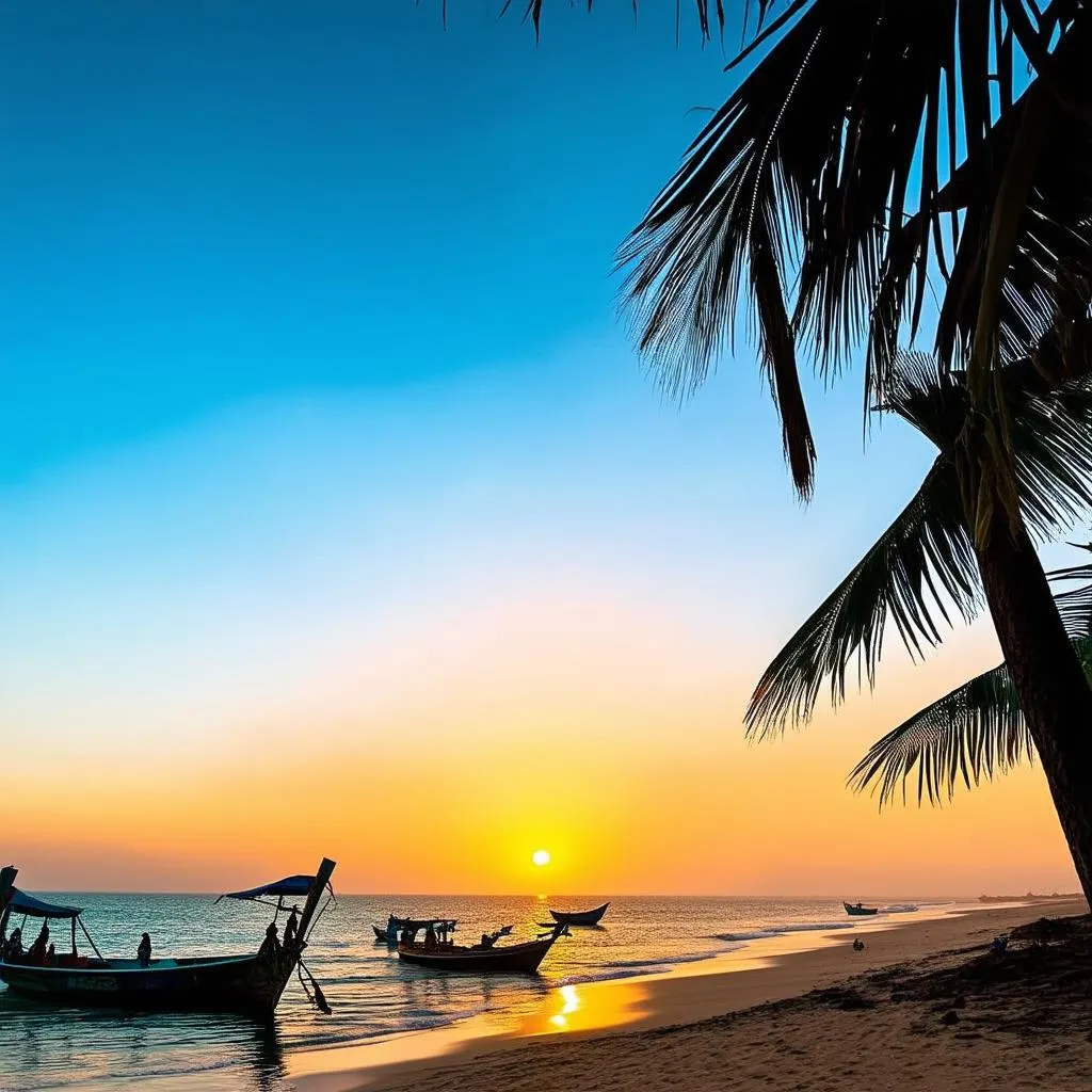 Mirissa Beach at Sunset