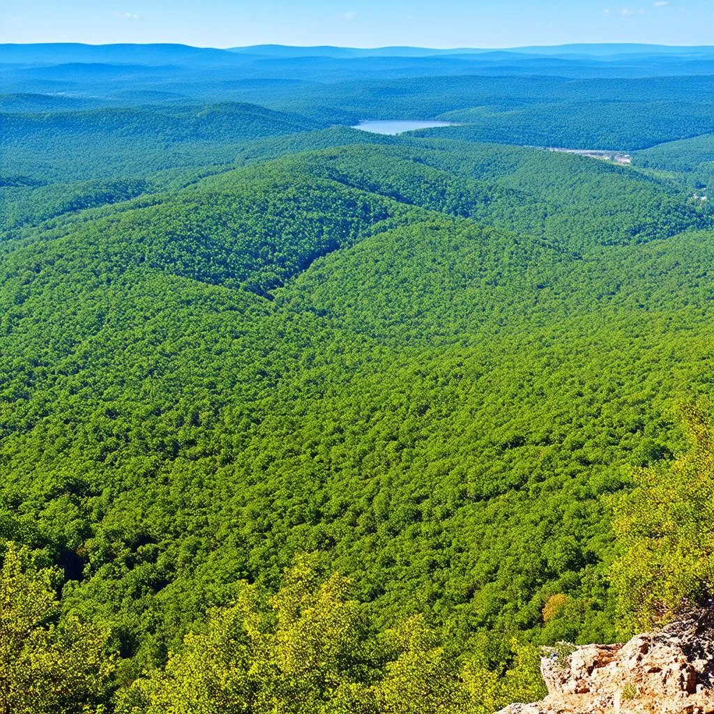 A scenic overlook in the Ozark Mountains of Missouri.