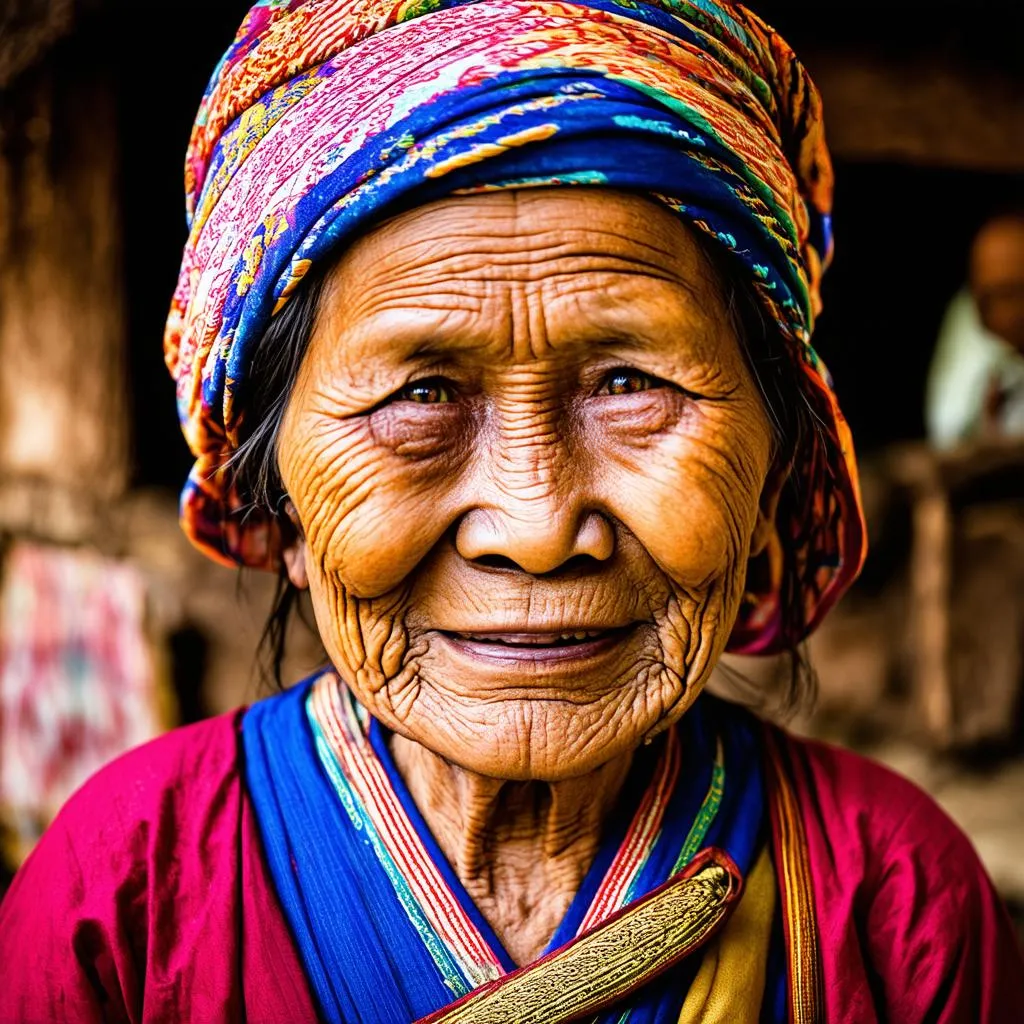 Portrait of a local woman in Moc Chau