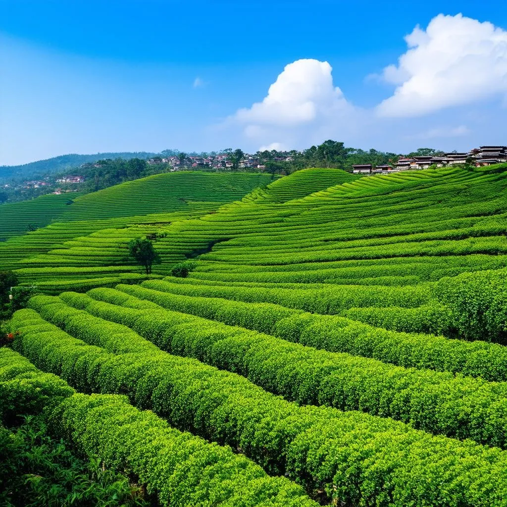 Tea fields in Moc Chau