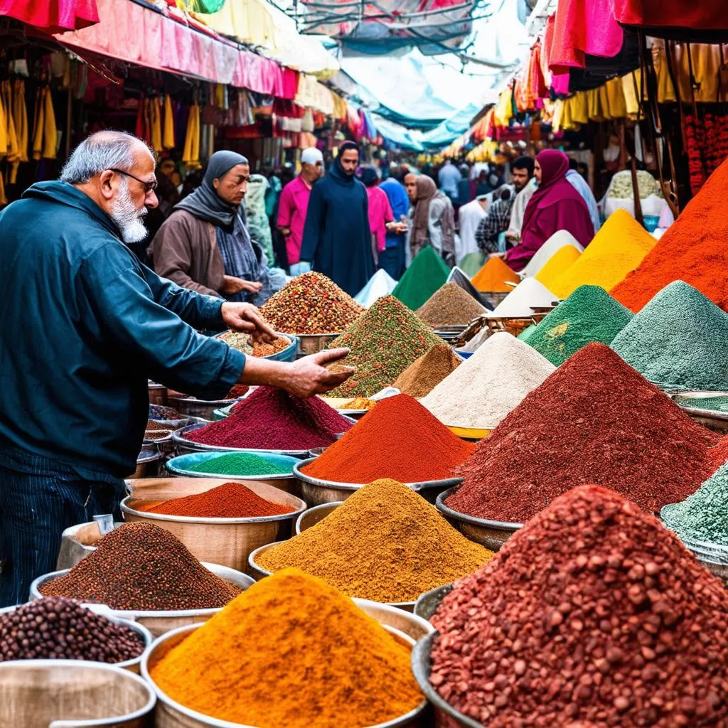 Vibrant Moroccan Market