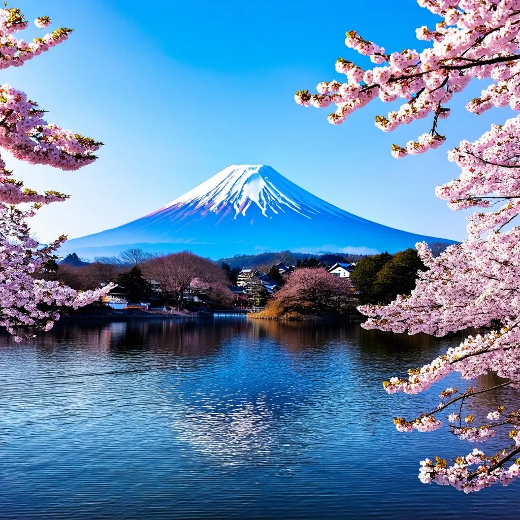 Picturesque View of Mount Fuji