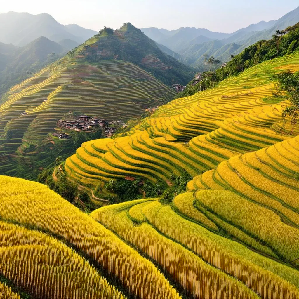 Golden rice terraces