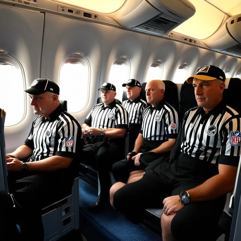 Referees on a Plane