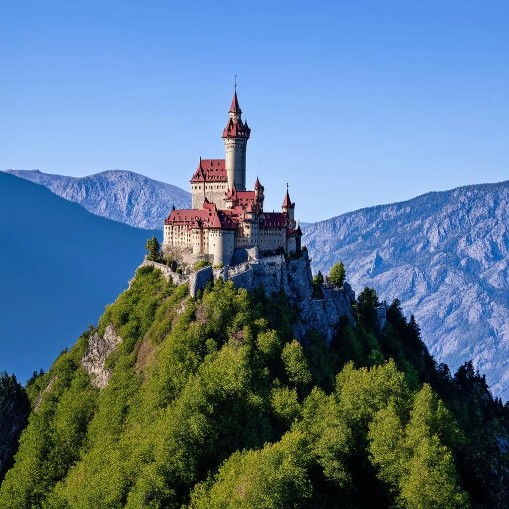 Neuschwanstein Castle in the Bavarian Alps