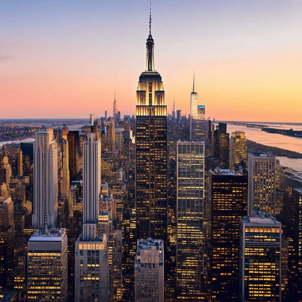 New York City Skyline at Dusk