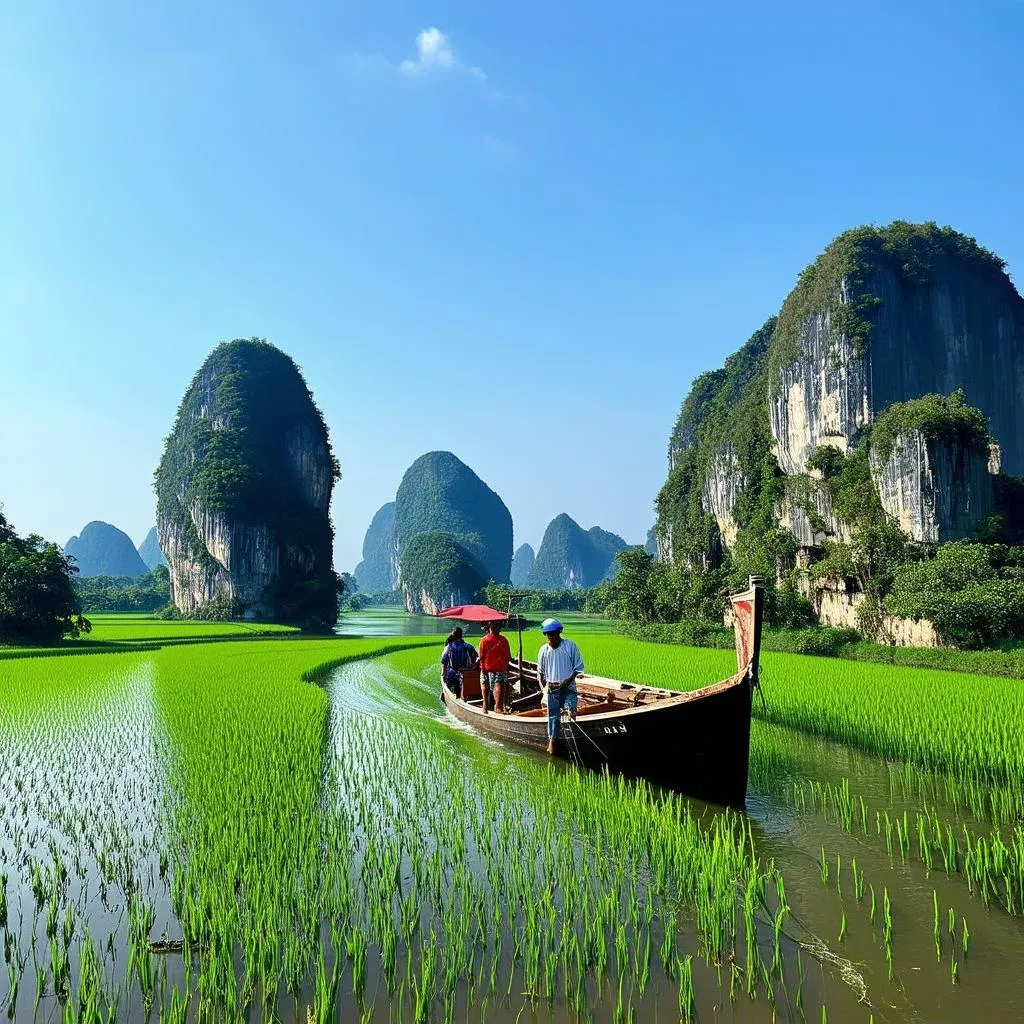 Boat tour in Tam Coc, Ninh Binh