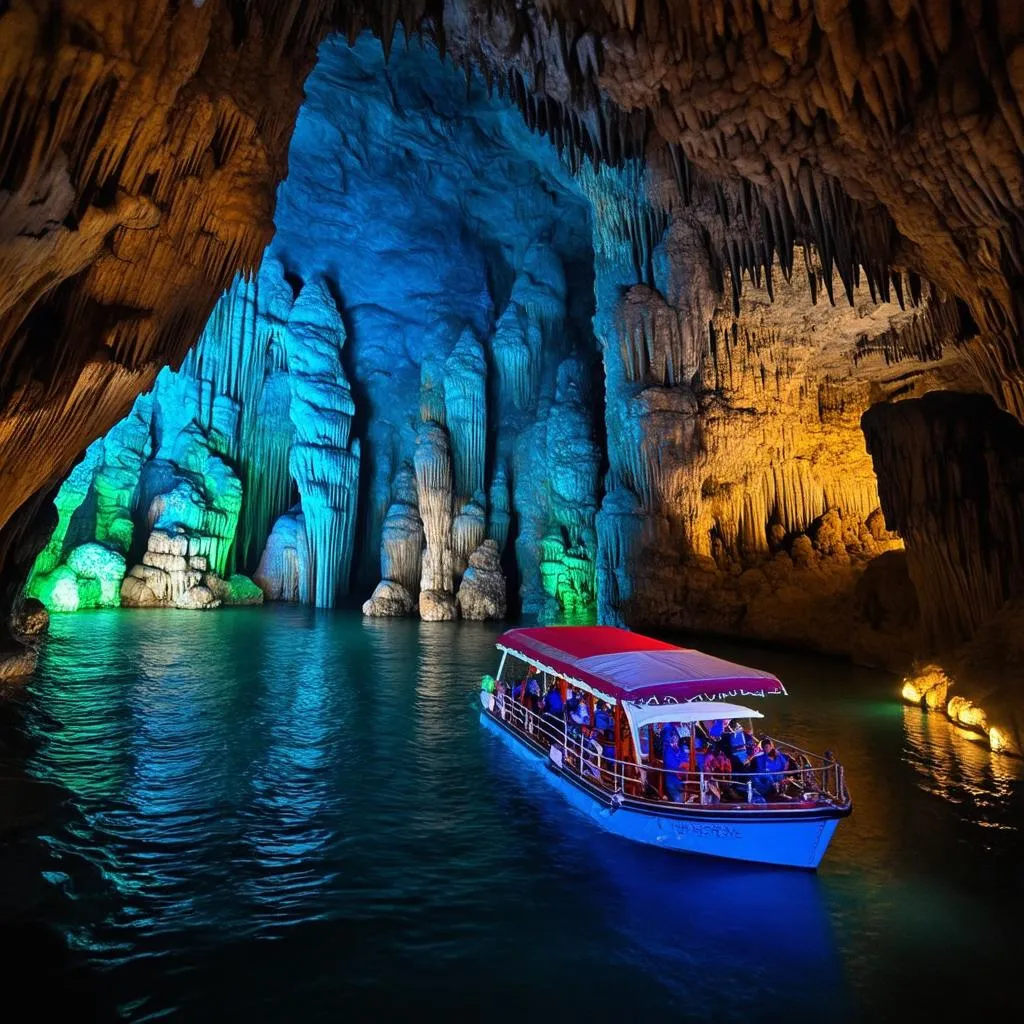 Magnificent interior of Phong Nha Cave