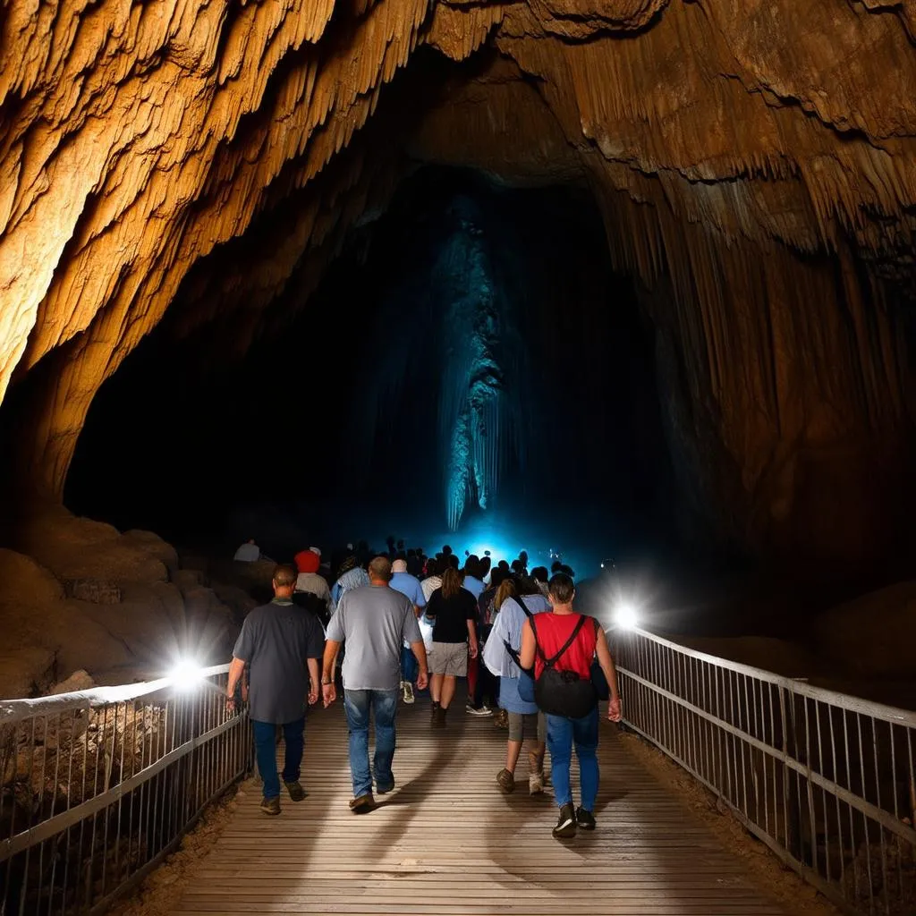 Exploring the majestic Paradise Cave in Quang Binh, Vietnam.