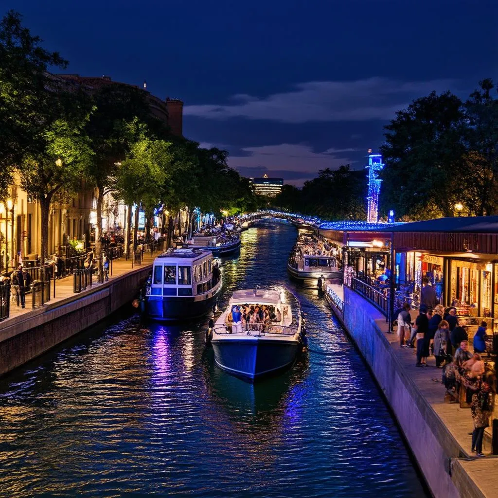 San Antonio Riverwalk at Night