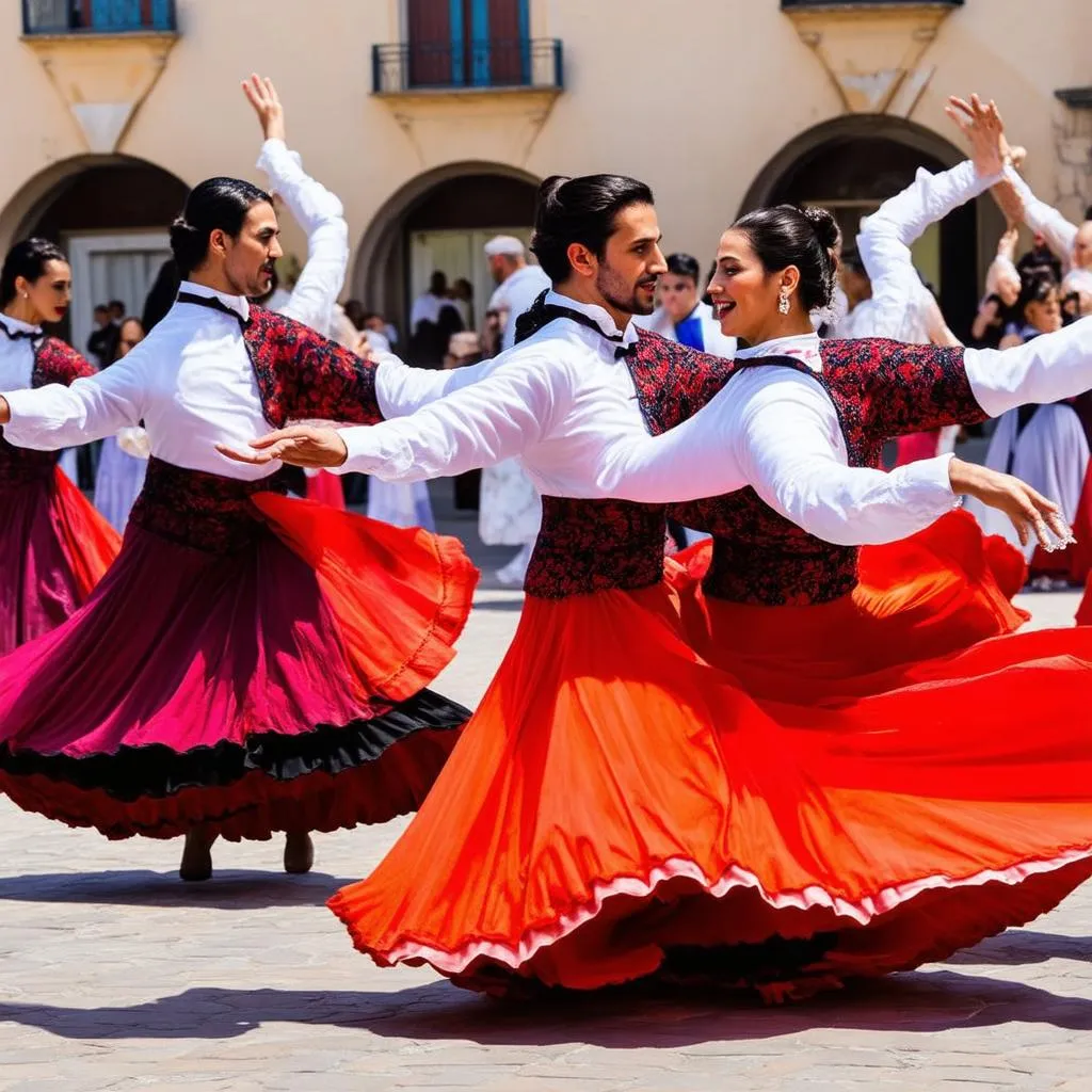 Flamenco dancers in Seville