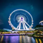 Singapore Flyer at night