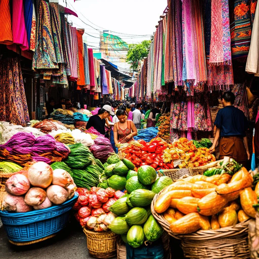 Bustling Southeast Asian Market