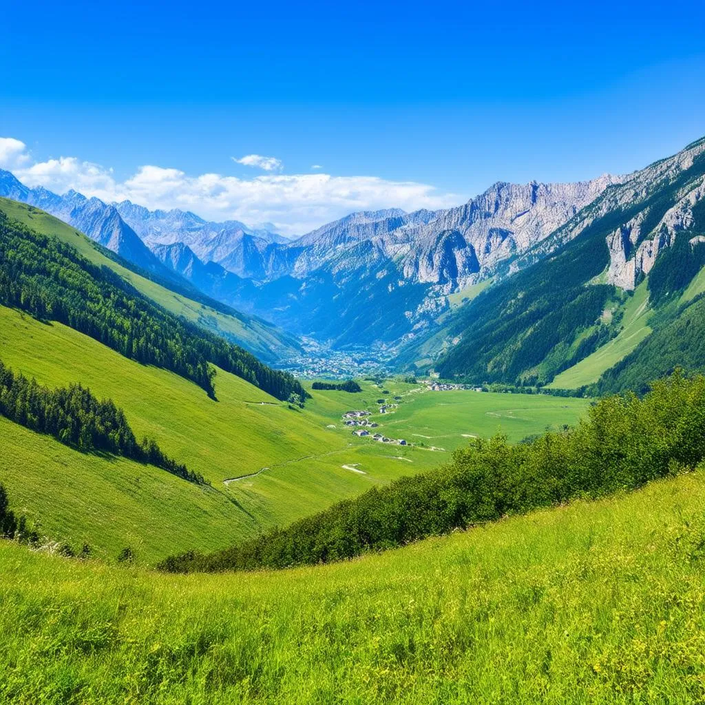 Beautiful mountain scenery in Georgia