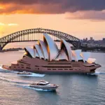 Sydney Opera House at sunset