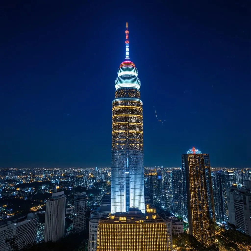 Taipei 101 at night