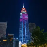 Taipei 101 building at night