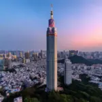 Taipei 101 at sunset