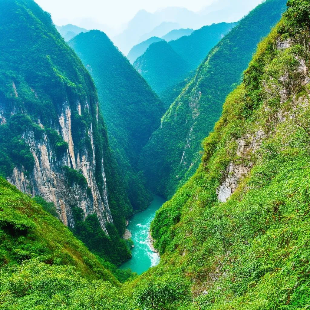 Beautiful view of Taroko Gorge in Taiwan