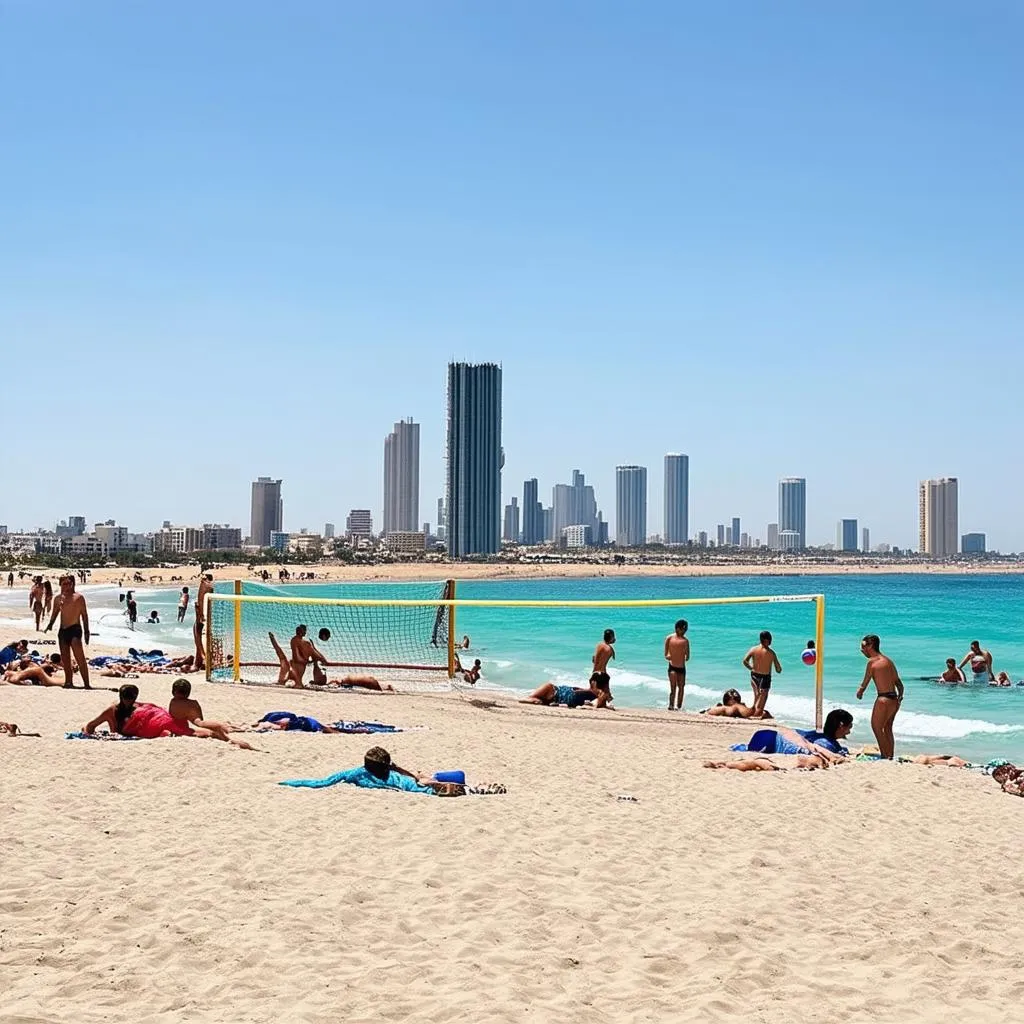 Relaxing on Tel Aviv Beach