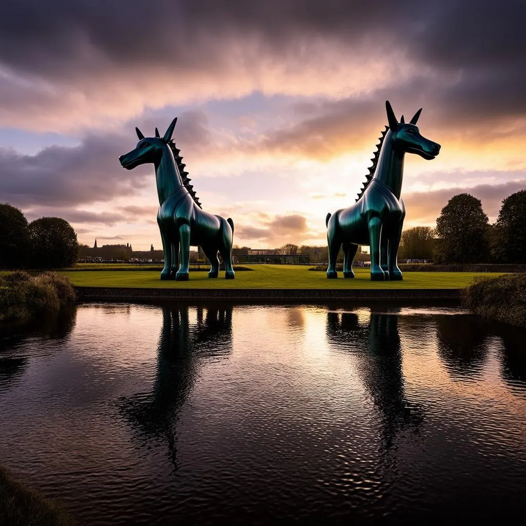 The majestic Kelpies