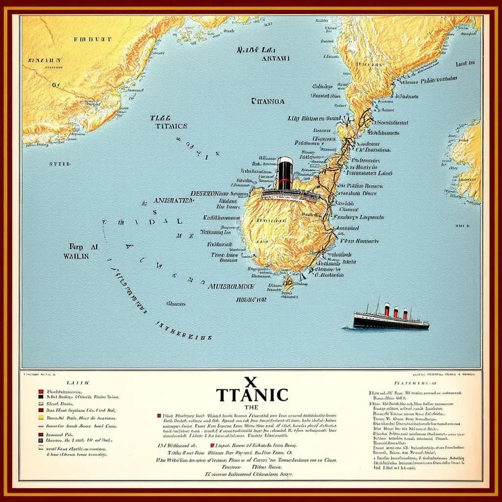 Map of the Titanic's Route