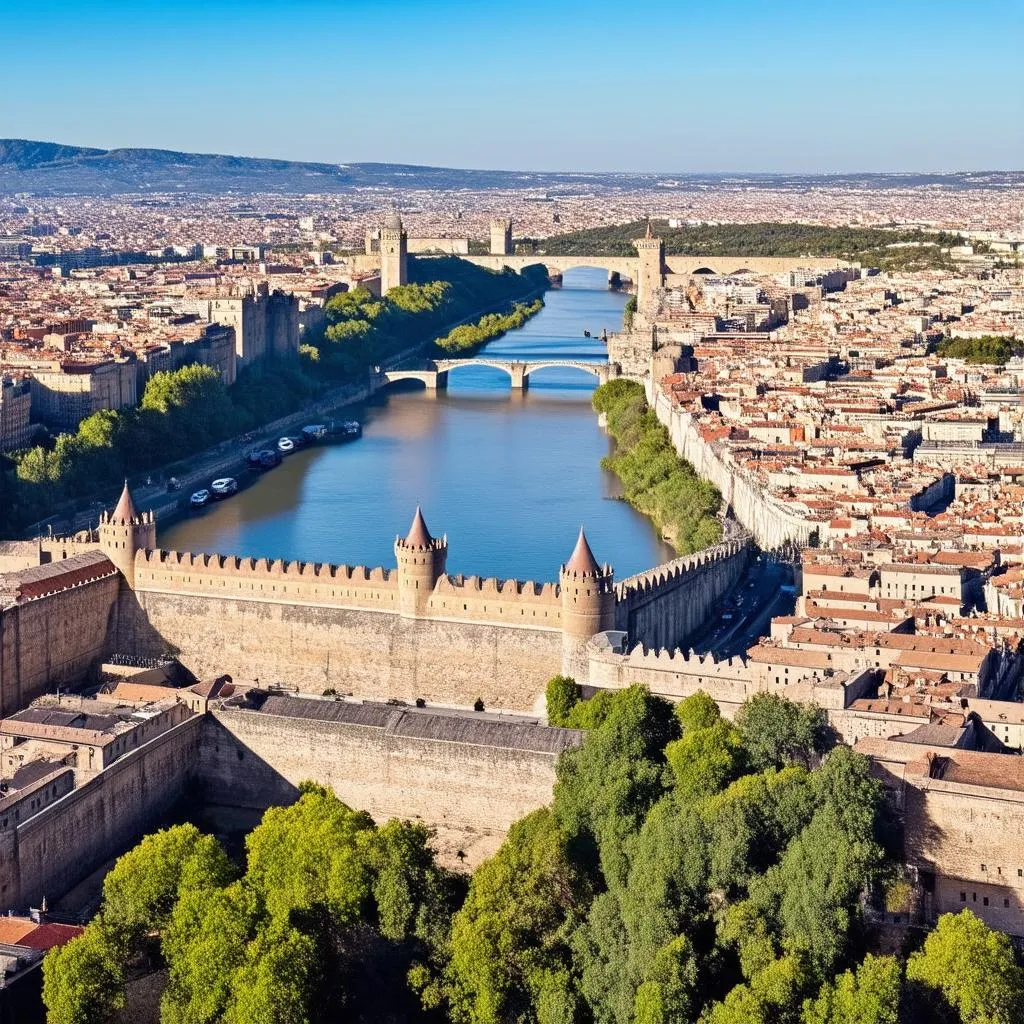 Panoramic view of Toledo, Spain