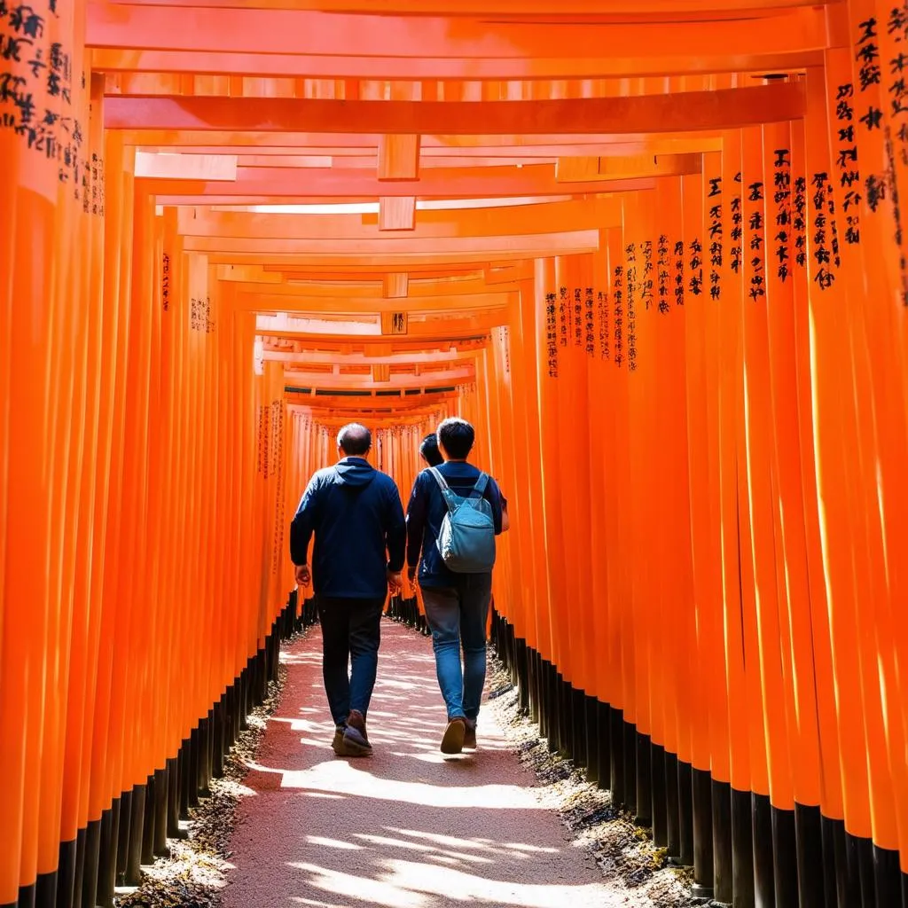 Tourists at Fushimi Inari