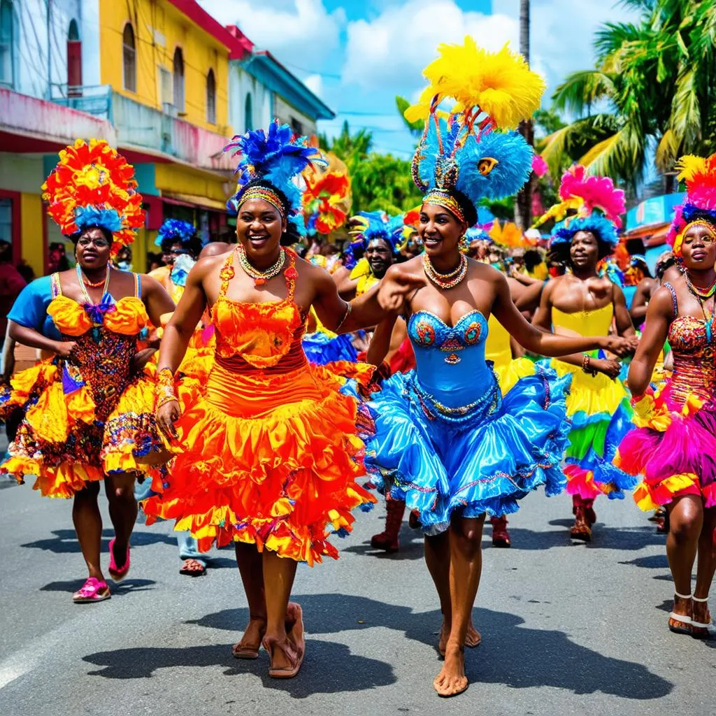 Vibrant Carnival Celebration in Trinidad