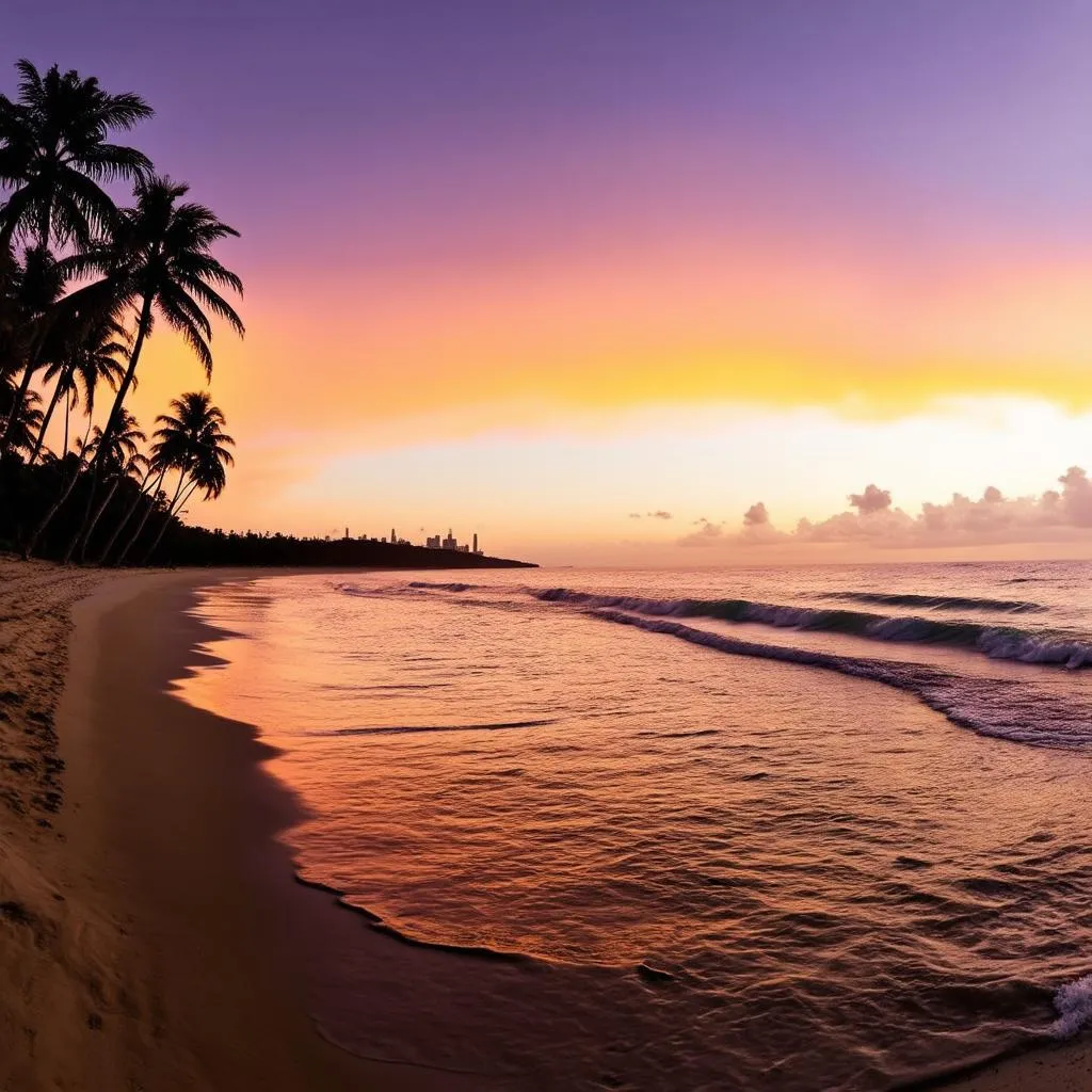 Sunset at Waikiki Beach