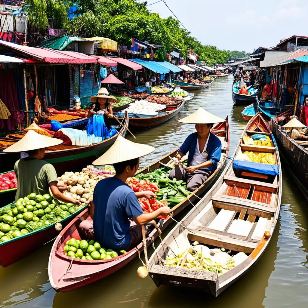 A Chau Floating Market