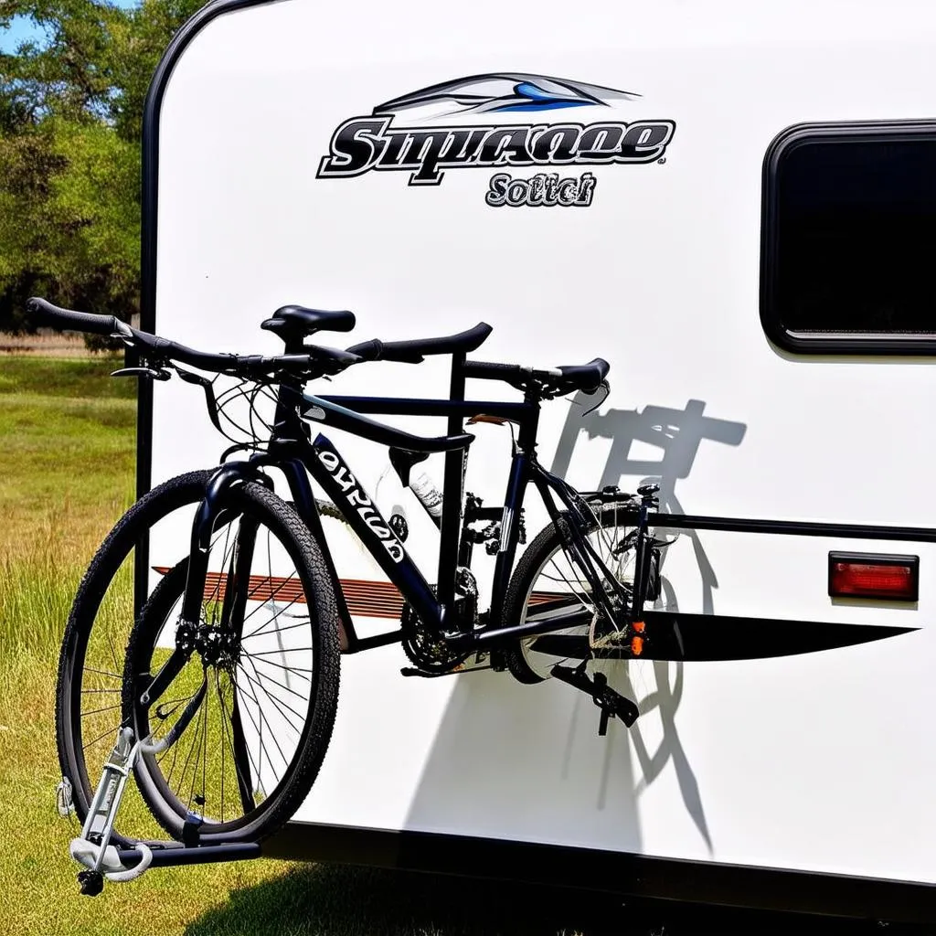 a-frame bike rack mounted on trailer