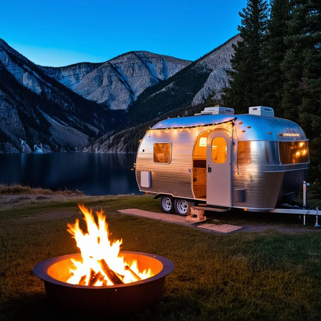 Cozy A-frame campsite