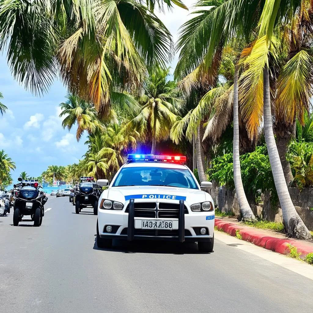 Police patrol in Acapulco