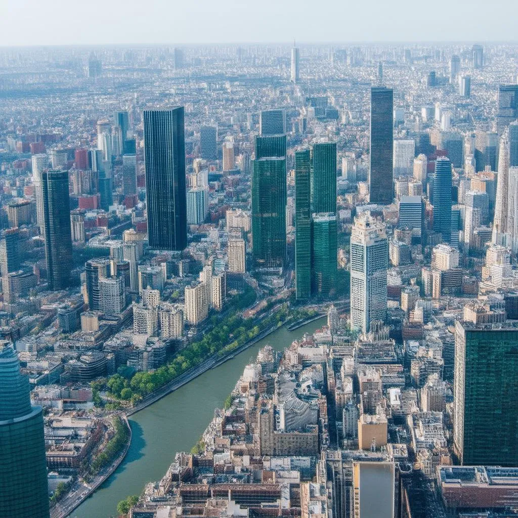 Cityscape from above