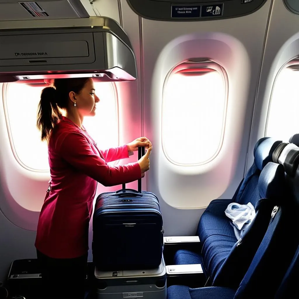 Airplane cabin overhead bin