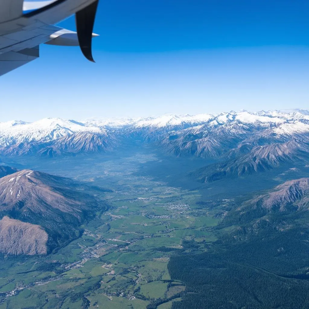 Aerial View of Majestic Mountains