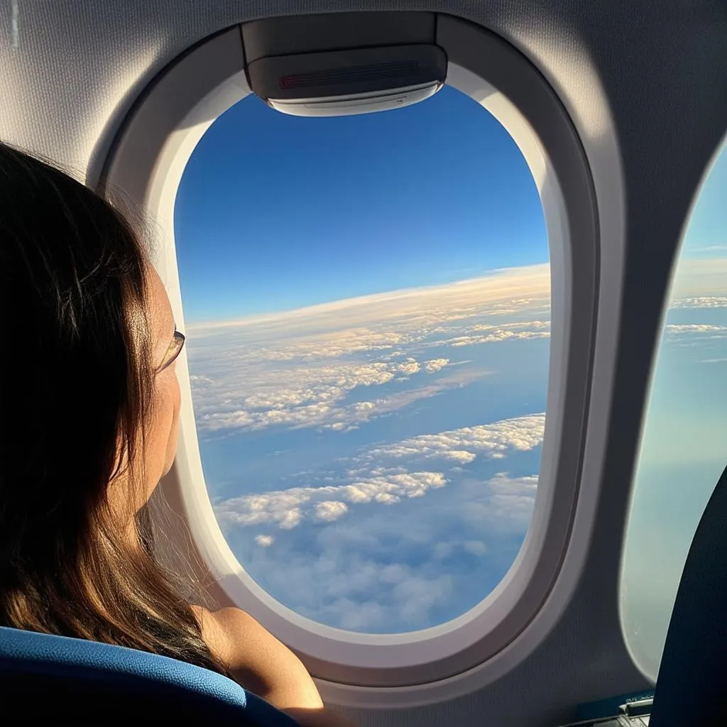 Airplane Window View