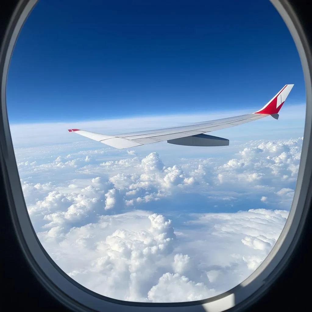 Airplane Window View