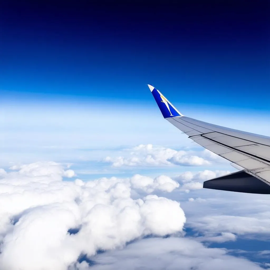 airplane window view