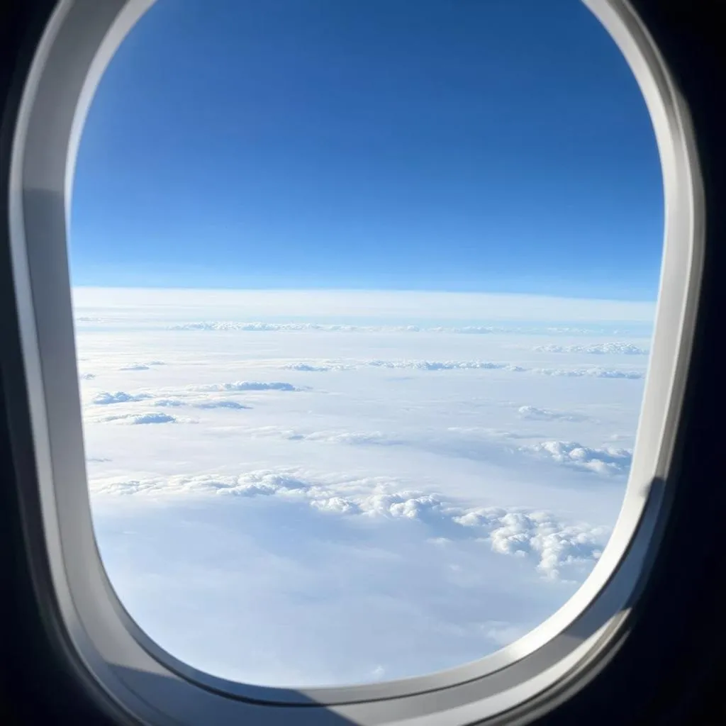 airplane window view