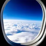 airplane window, travel, clouds