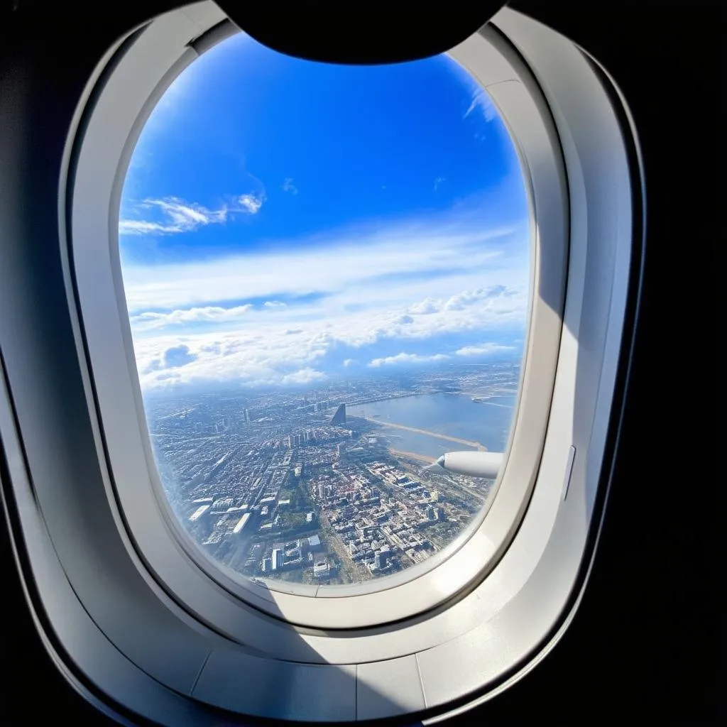 Airplane Window View