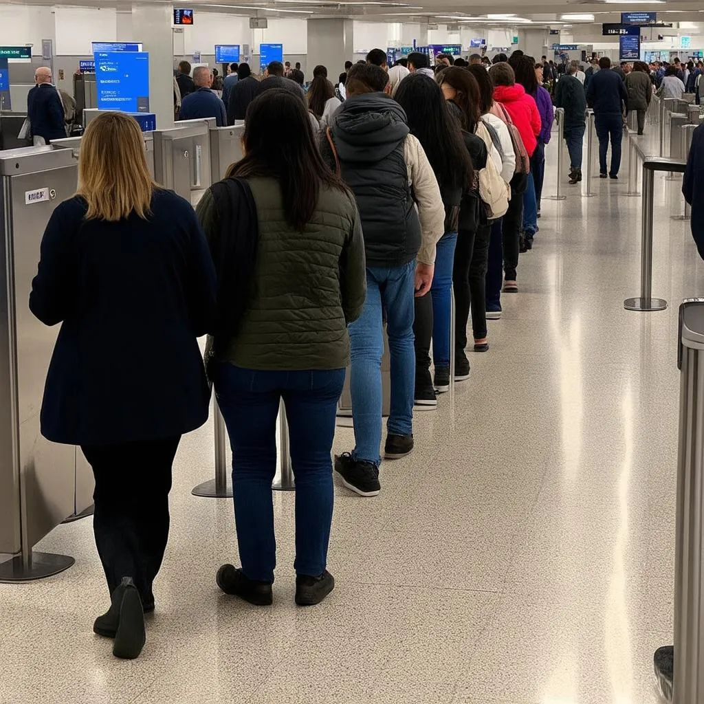 airport security line