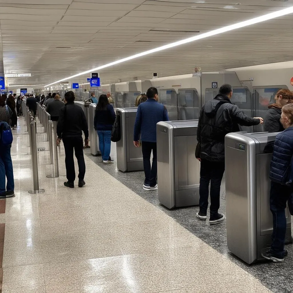 airport security line