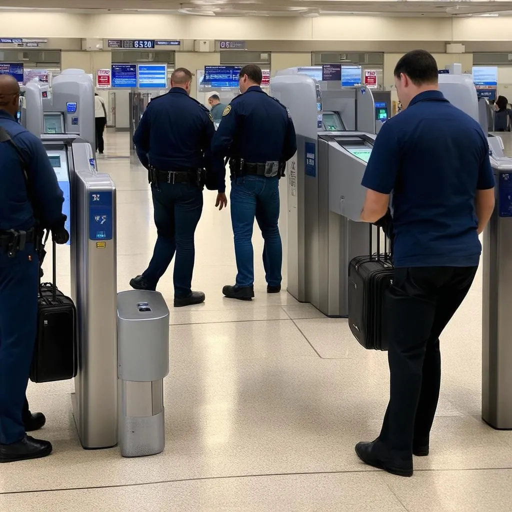 Airport security checkpoint