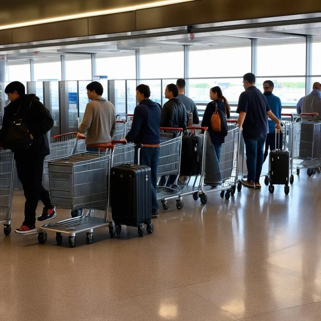 airport security line