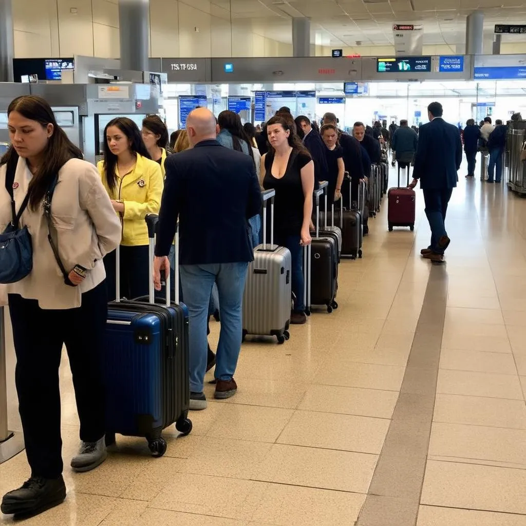 Long Airport Security Line