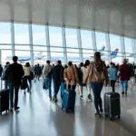 Travelers at the airport